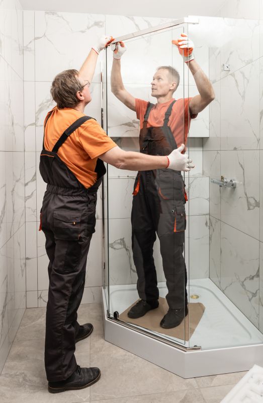 Professional Shower Installers at Work